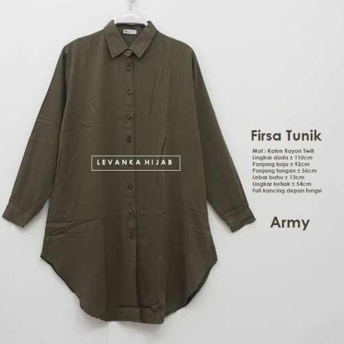 Firsa-009 Atasan Tunik Katun Rayon Twill